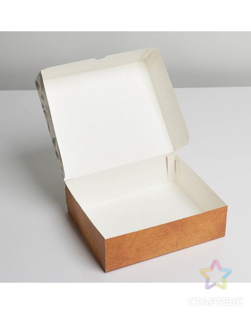 Коробка для кондитерских изделий  «Счастье», 17 × 20 × 6 см арт. СМЛ-184724-1-СМЛ0007150220 2