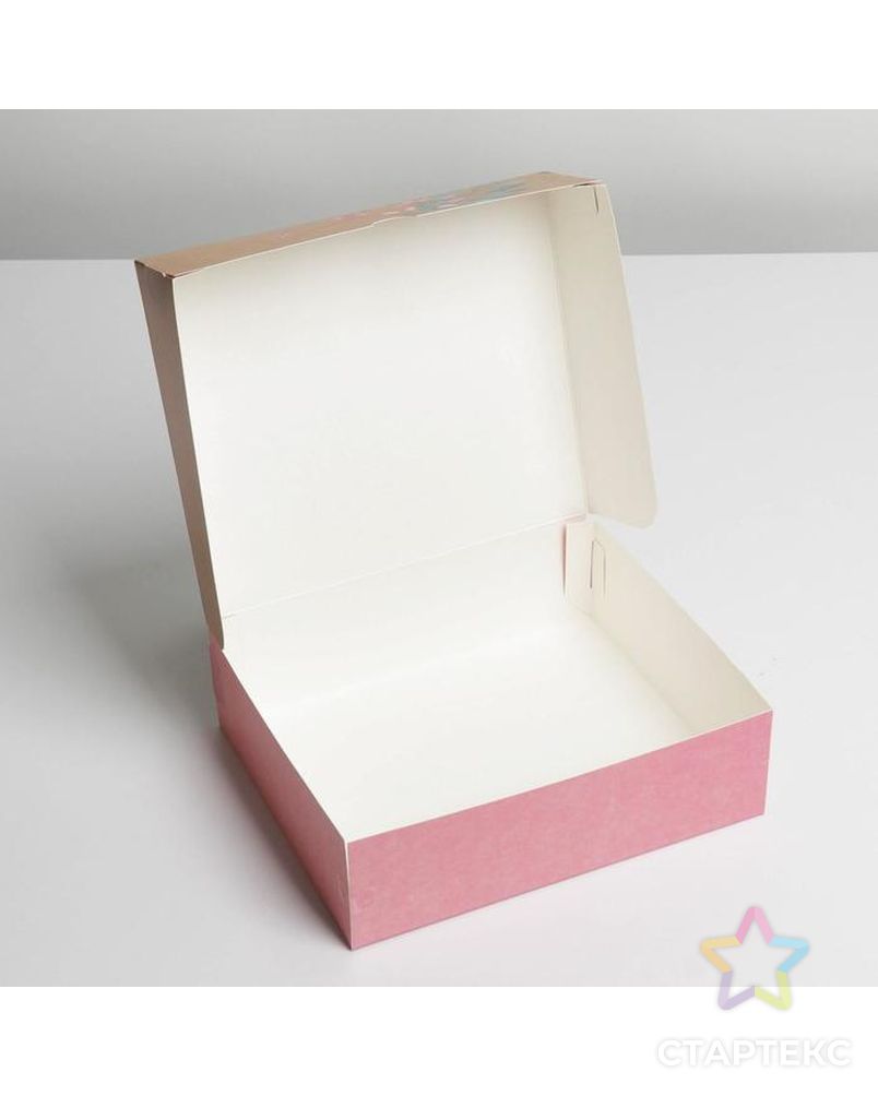 Коробка для кондитерских изделий  «Будь счастлива», 17 × 20 × 6 см арт. СМЛ-184729-1-СМЛ0007150226 2
