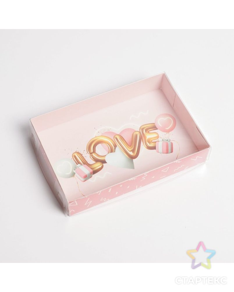 Коробка для кондитерских изделий Love, 17 × 12 × 3 см арт. СМЛ-189597-1-СМЛ0007150240 2