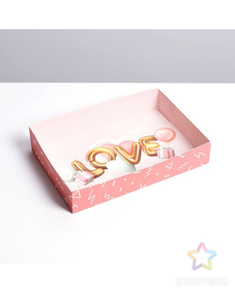 Коробка для кондитерских изделий Love, 17 × 12 × 3 см арт. СМЛ-189597-1-СМЛ0007150240 3