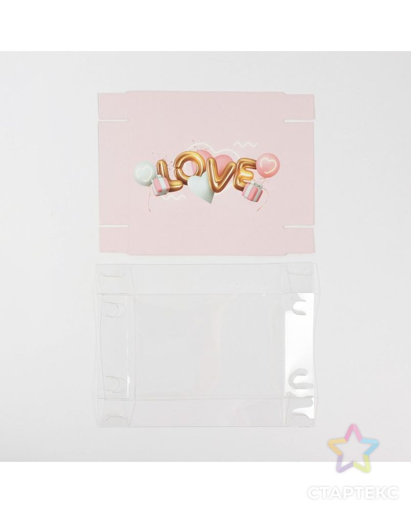 Коробка для кондитерских изделий Love, 17 × 12 × 3 см арт. СМЛ-189597-1-СМЛ0007150240 6