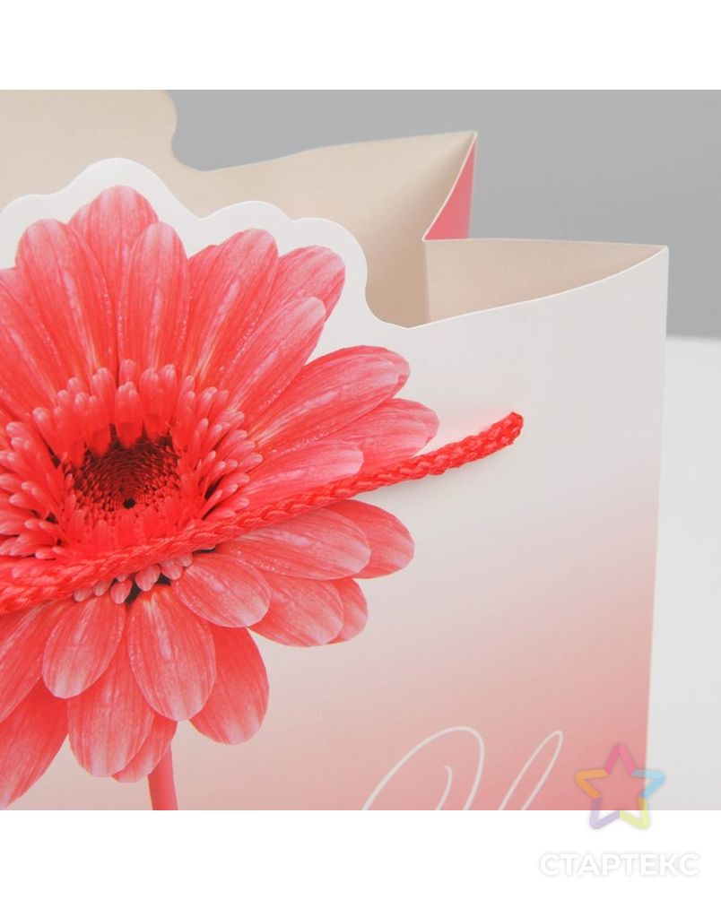 Пакет подарочный Flower, 25 × 26 × 10 см арт. СМЛ-225174-1-СМЛ0007150710 3