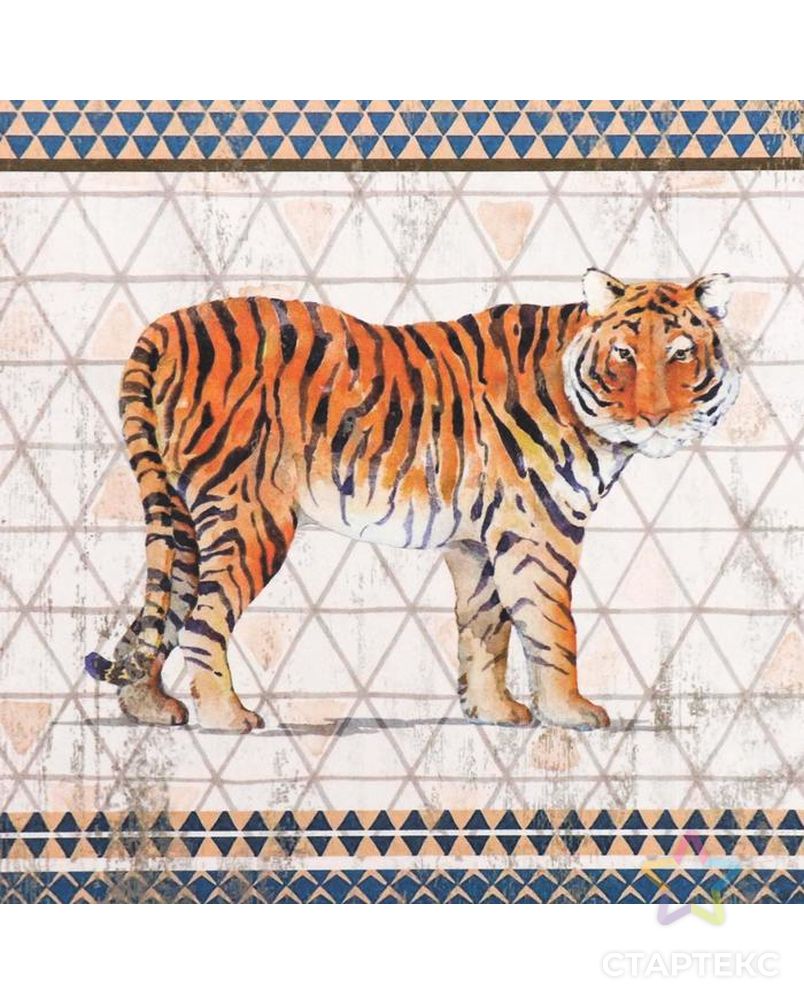 Декупажная карта "Бенгальский тигр" плотность 45 г/м2, А4 арт. СМЛ-162806-1-СМЛ0007152790