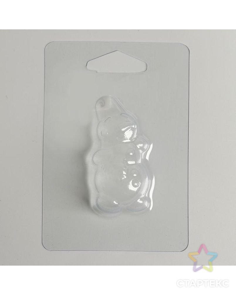 Пластиковая форма для мыла «Снеговик» арт. СМЛ-184417-1-СМЛ0007153065