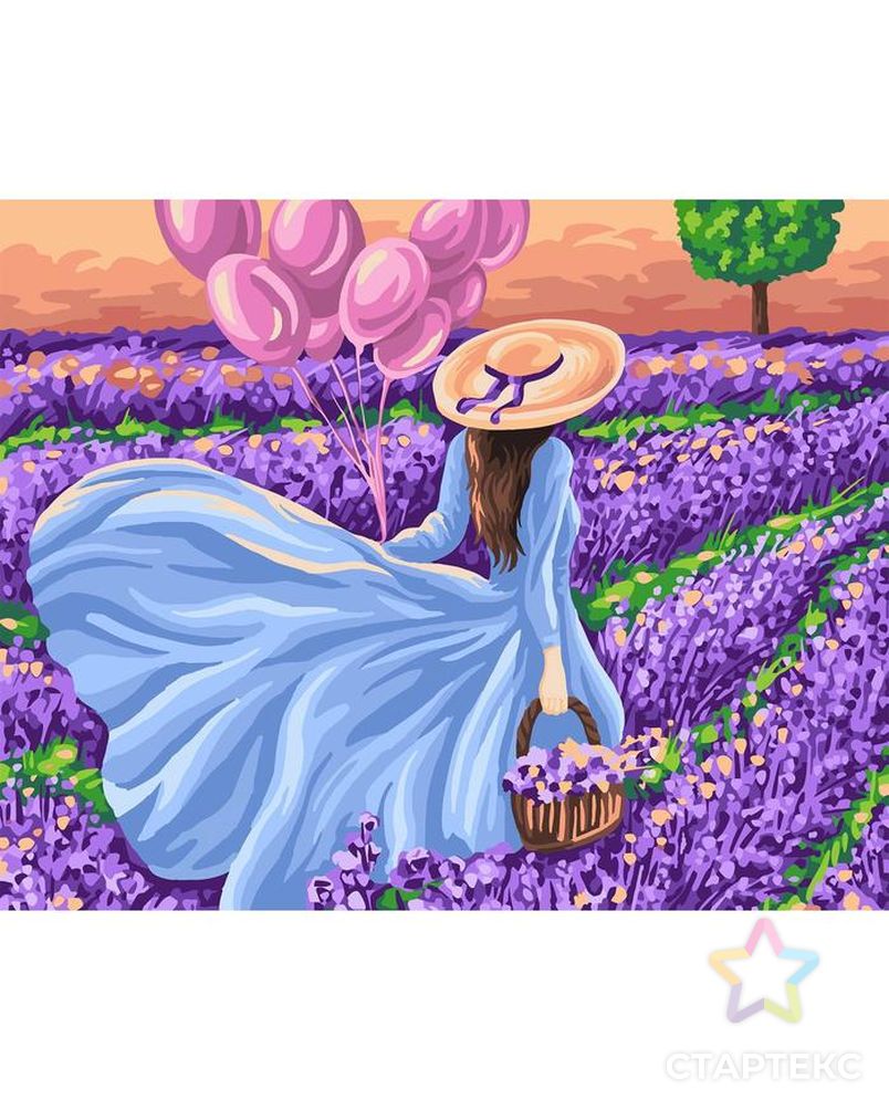 Картина по номерам на холсте с подрамником «Девушка с шарами» 40х50 см арт. СМЛ-210680-1-СМЛ0007153382 1