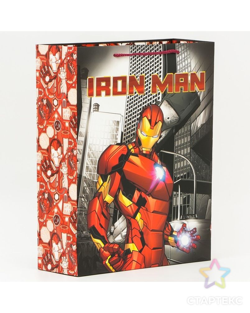 Пакет подарочный "Iron Man", Мстители, 31х40х11,5 см арт. СМЛ-217255-1-СМЛ0007153492 1