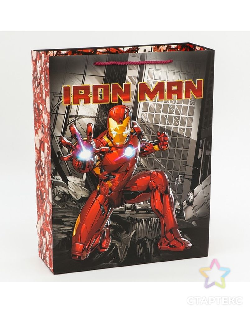 Пакет подарочный "Iron Man", Мстители, 31х40х11,5 см арт. СМЛ-217255-1-СМЛ0007153492 2