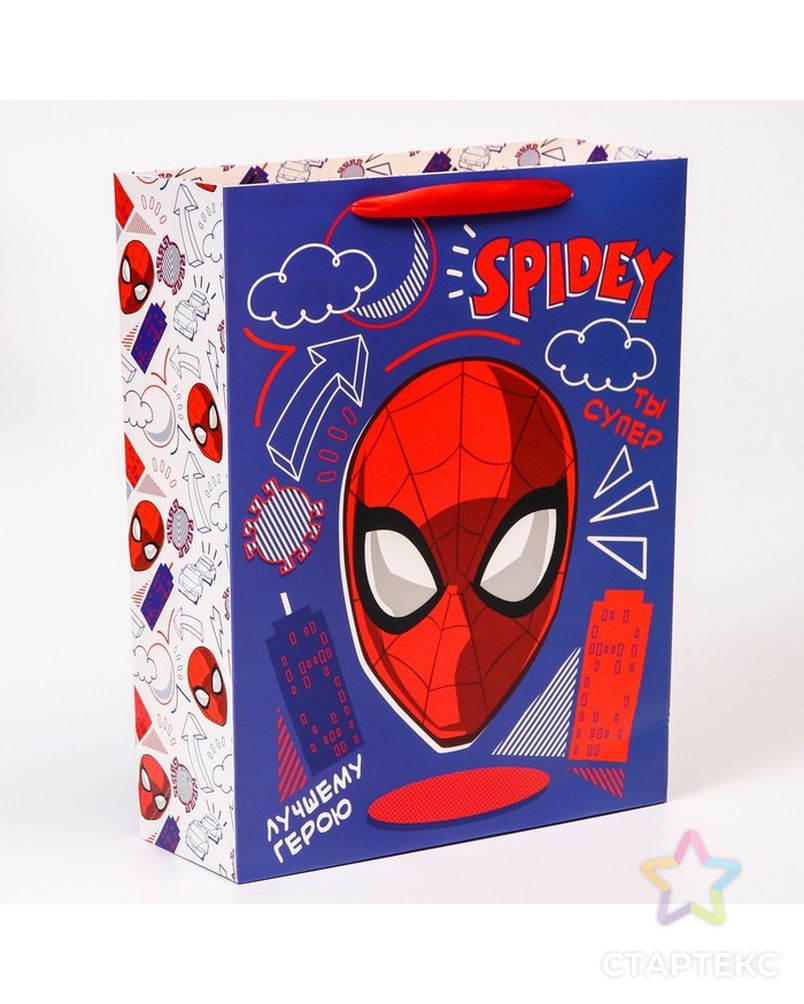 Пакет подарочный "Поздравляю!", Человек-паук, 31х40х11,5 см арт. СМЛ-200200-1-СМЛ0007153495 1