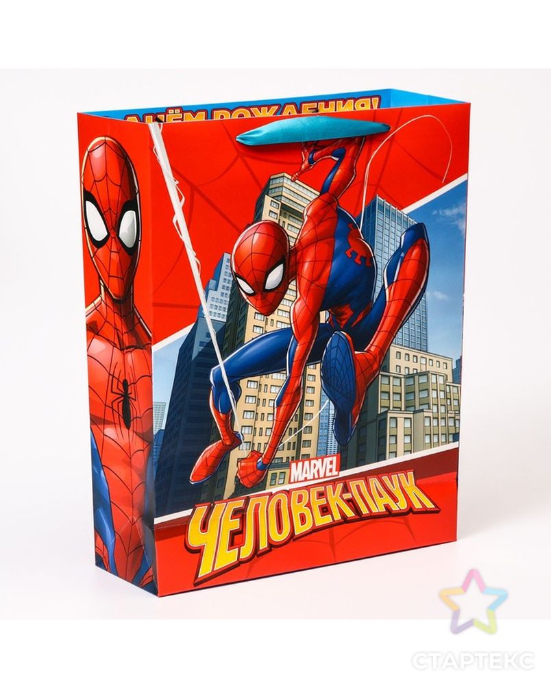 Пакет подарочный "С днем рождения!", Человек-паук, 31х40х11,5 см арт. СМЛ-200201-1-СМЛ0007153503 2