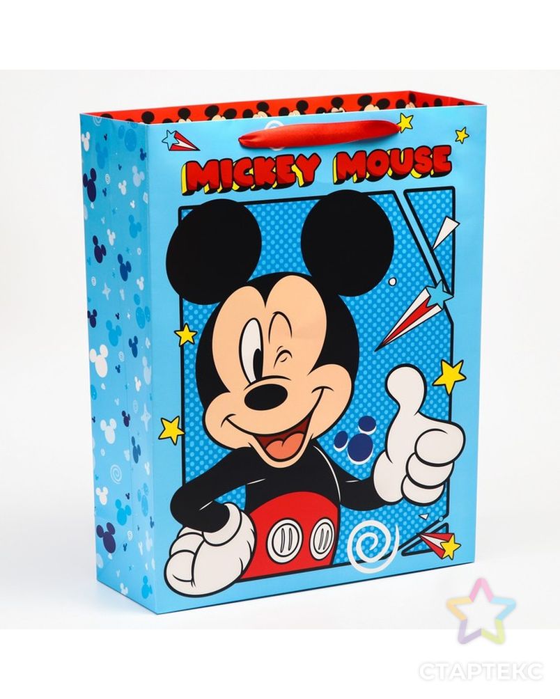 Пакет подарочный "Mickey Mouse", Микки Маус, 31х40х11,5 см арт. СМЛ-200215-1-СМЛ0007153504 1