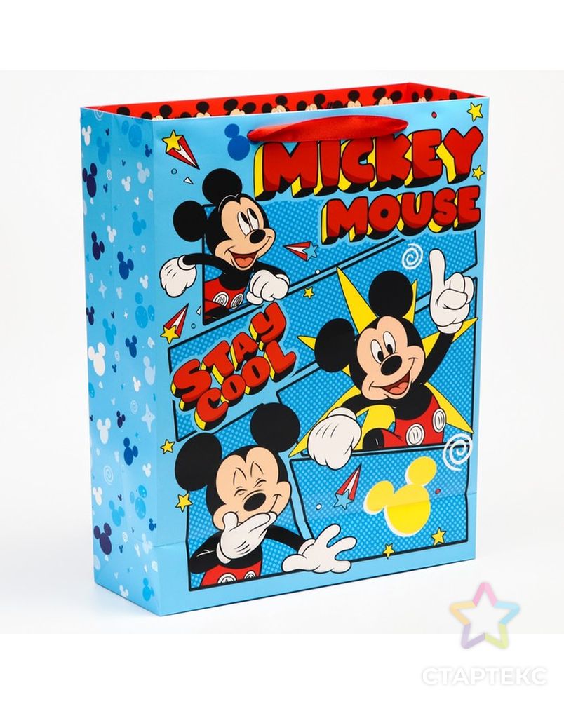 Пакет подарочный "Mickey Mouse", Микки Маус, 31х40х11,5 см арт. СМЛ-200215-1-СМЛ0007153504 2