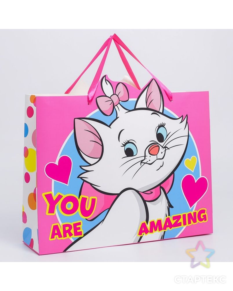 Пакет подарочный "You are amazing", Коты-аристократы, 40х31х11,5 см арт. СМЛ-220715-1-СМЛ0007153516 1