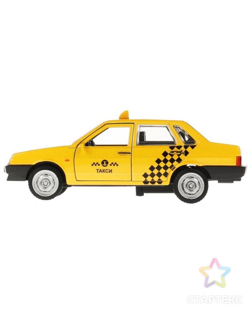 Машина металл. "ВАЗ-21099 "Спутник" такси", 12 см, двери, багаж, цвет желтый 21099-12TAX-YE арт. СМЛ-161545-1-СМЛ0007154176 4