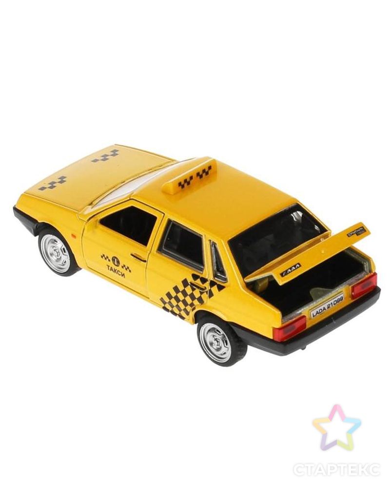 Машина металл. "ВАЗ-21099 "Спутник" такси", 12 см, двери, багаж, цвет желтый 21099-12TAX-YE арт. СМЛ-161545-1-СМЛ0007154176 5