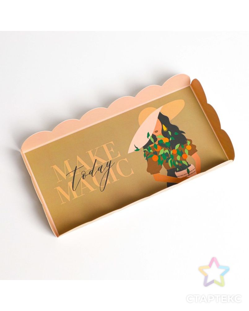 Коробка для кондитерских изделий с PVC крышкой «Make today magic», 21 × 21 × 3 см арт. СМЛ-190714-3-СМЛ0007155230 4