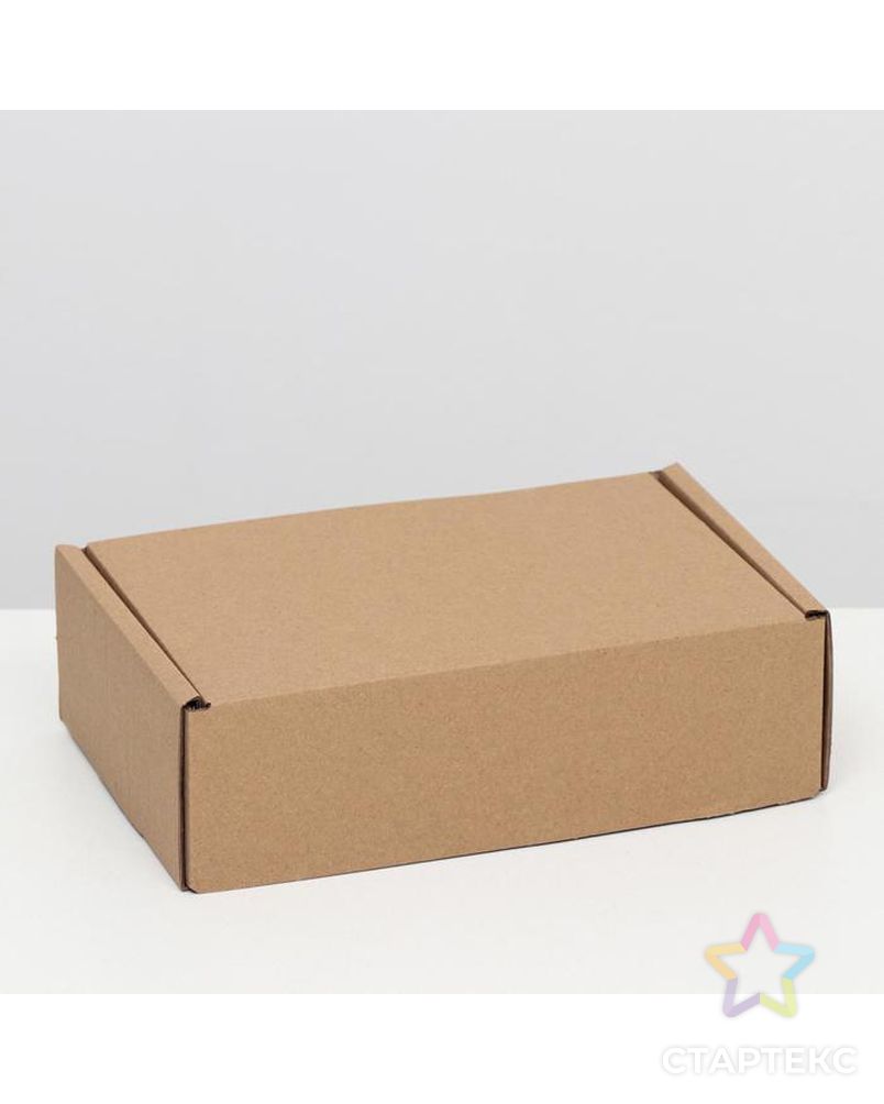 Коробка самосборная "Почтовая", бурая, 26 х 17 х 8 см, арт. СМЛ-169094-1-СМЛ0007159605 1