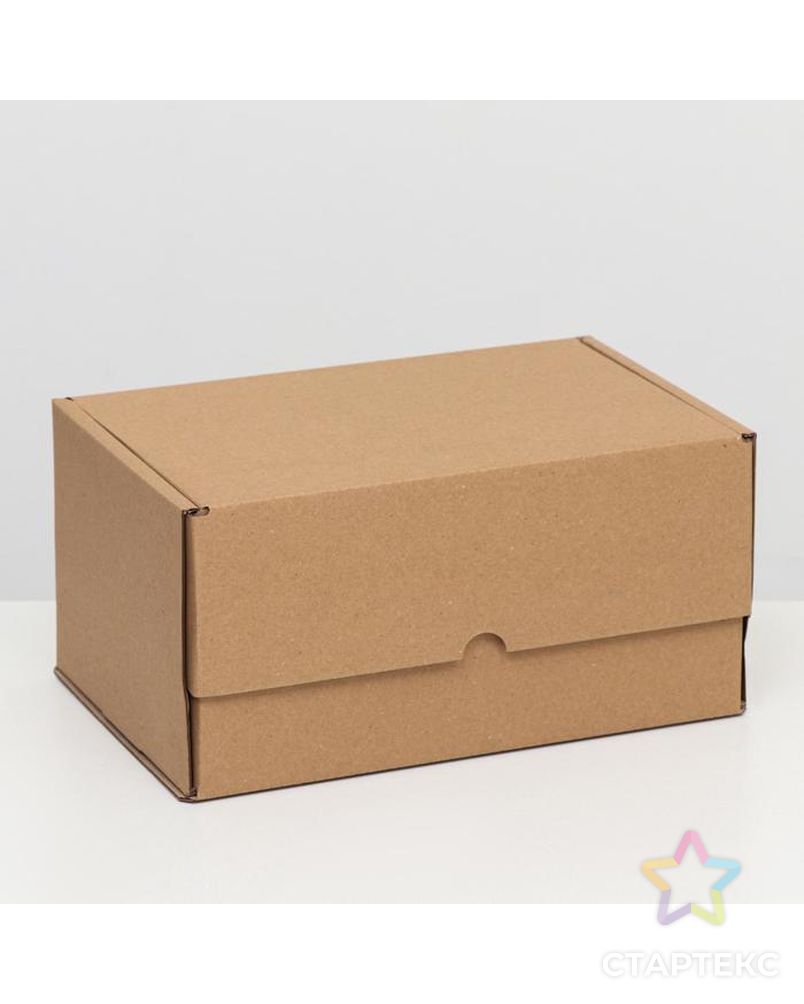 Коробка самосборная "Почтовая", бурая, 30 х 20 х 15 см, арт. СМЛ-169096-1-СМЛ0007159607 1
