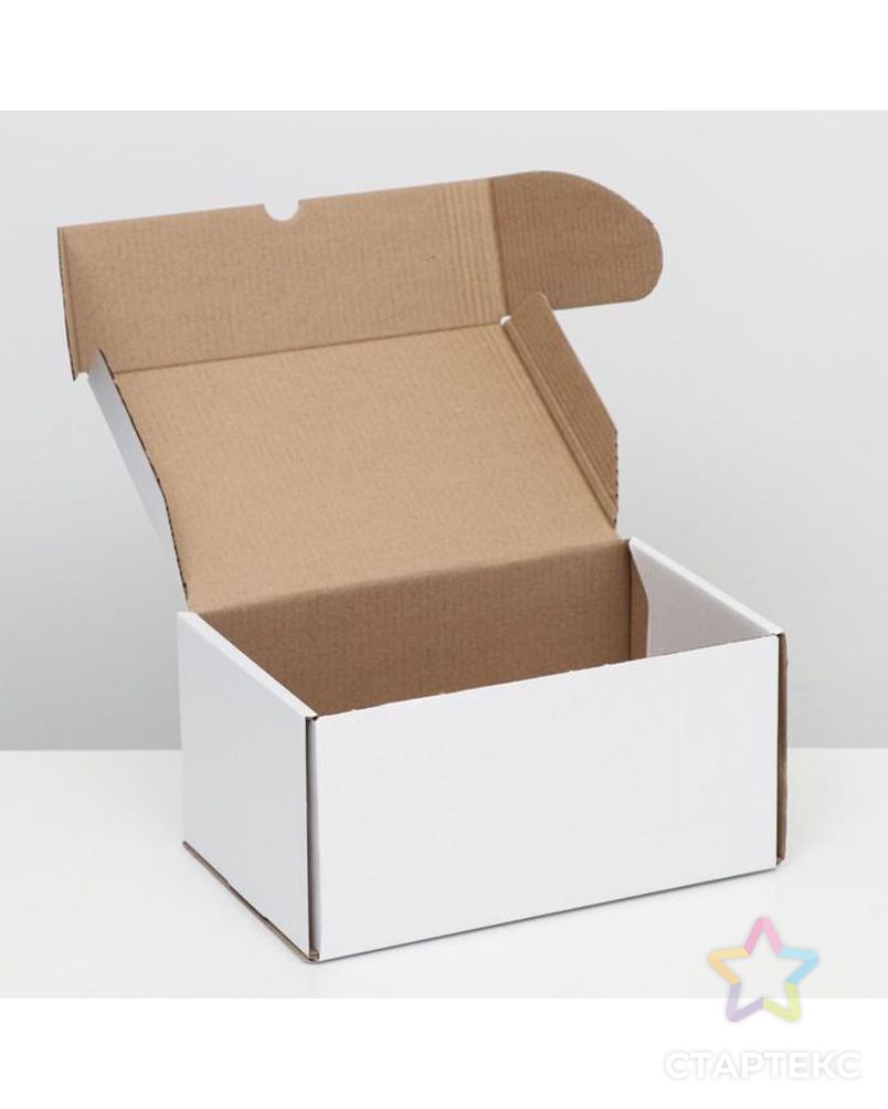 Коробка самосборная "Почтовая", белая, 30 х 20 х 15 см, арт. СМЛ-169097-1-СМЛ0007159608 2