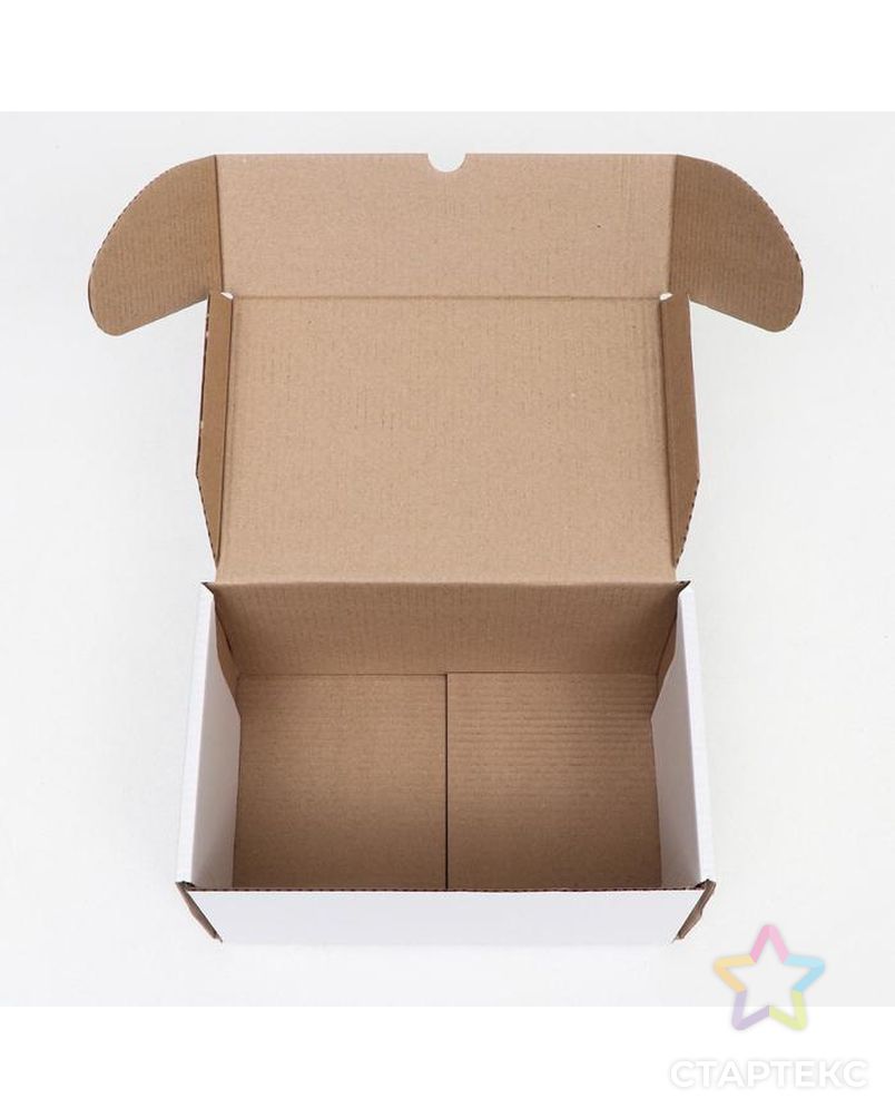 Коробка самосборная "Почтовая", белая, 30 х 20 х 15 см, арт. СМЛ-169097-1-СМЛ0007159608 3