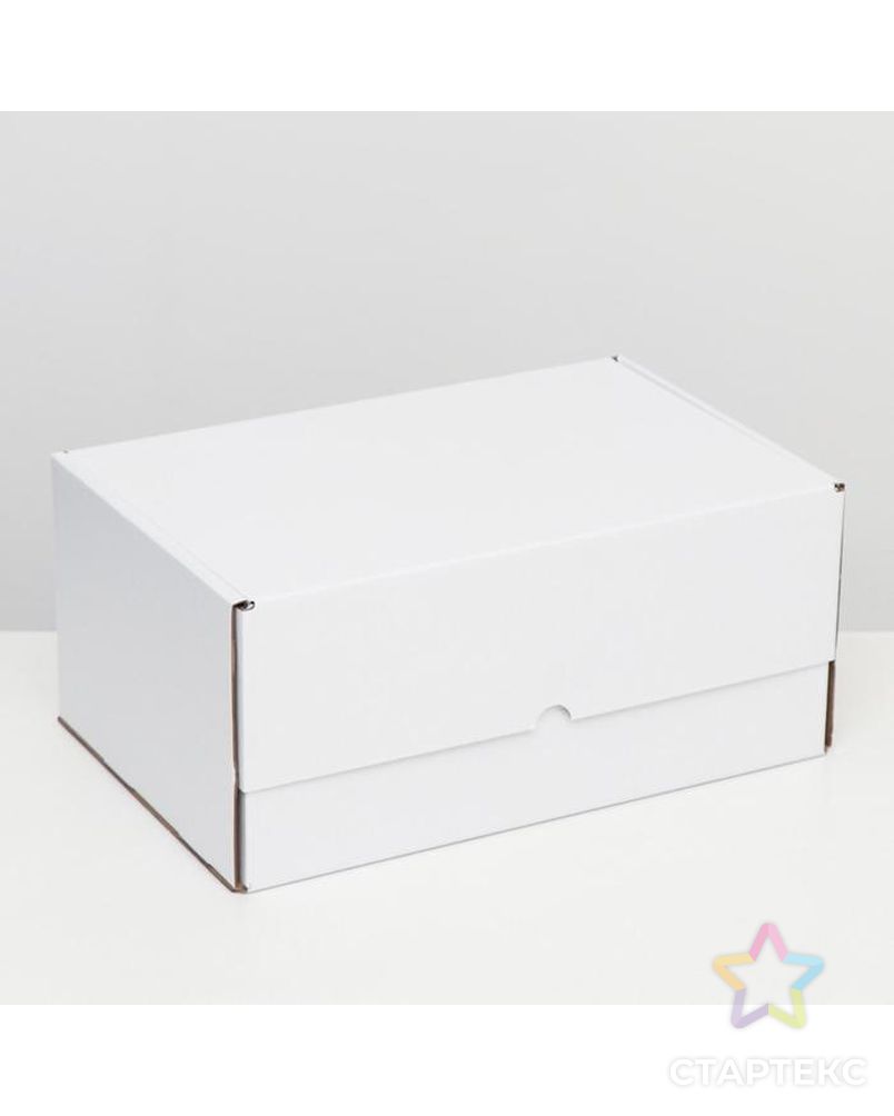 Коробка самосборная "Почтовая", белая, 40 х 27 х 18 см, арт. СМЛ-169099-1-СМЛ0007159610 1