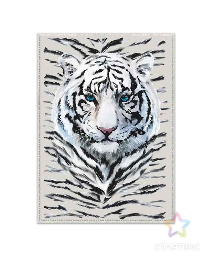 Полотенце Снежный тигр 45х60 см, лен 50%, хлопок 50%, 160г/м2 арт. СМЛ-171921-1-СМЛ0007162641 1
