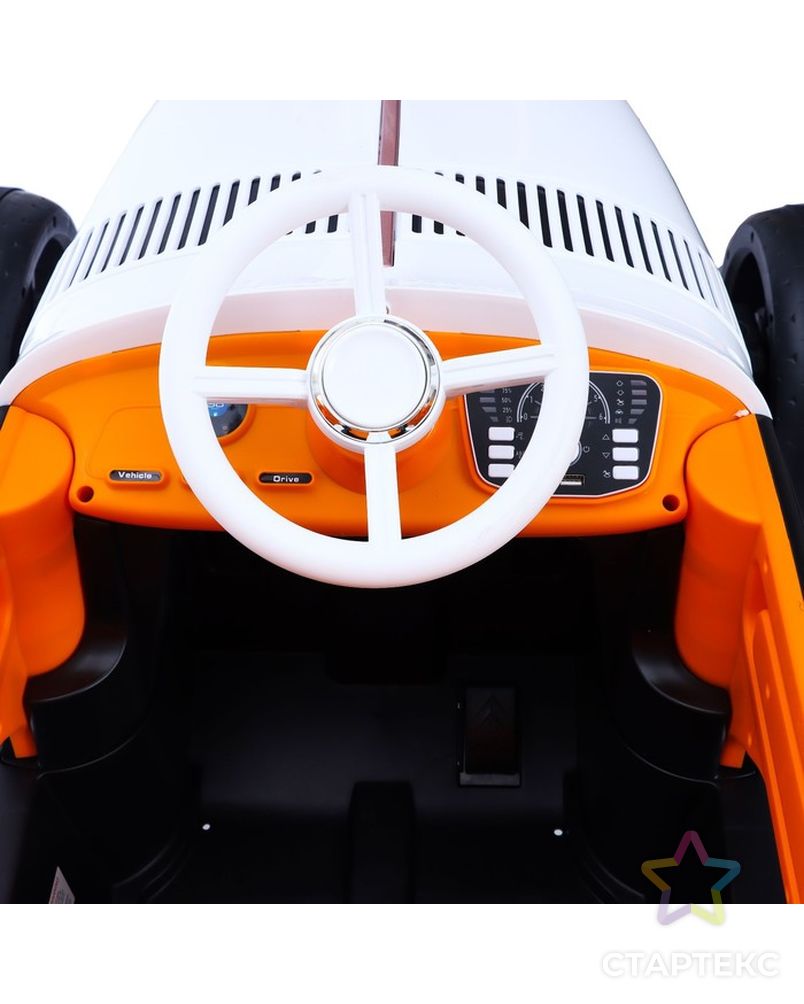 Электромобиль "Ретро", 2 мотора, цвет оранжевый арт. СМЛ-194732-1-СМЛ0007163360 4