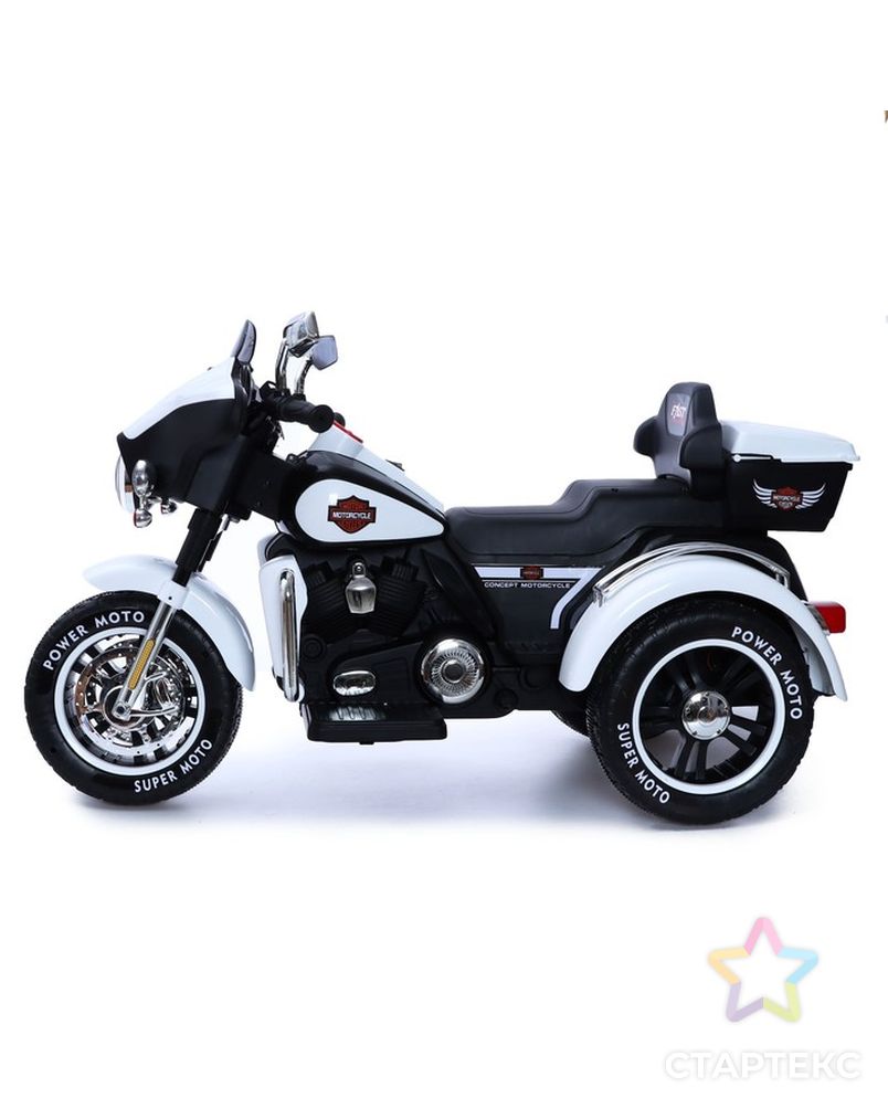 Электромотоцикл "Трайк", 2-х местный, 2 мотора, цвет черно-белый арт. СМЛ-195541-1-СМЛ0007163372 2