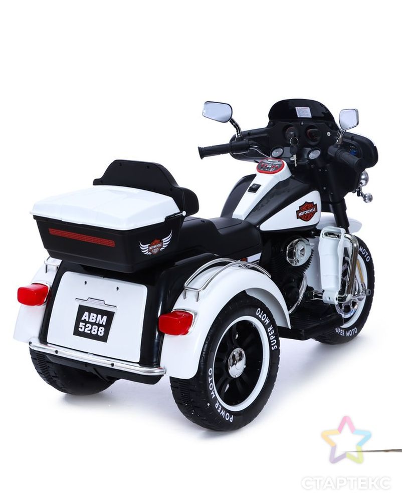 Электромотоцикл "Трайк", 2-х местный, 2 мотора, цвет черно-белый арт. СМЛ-195541-1-СМЛ0007163372 3