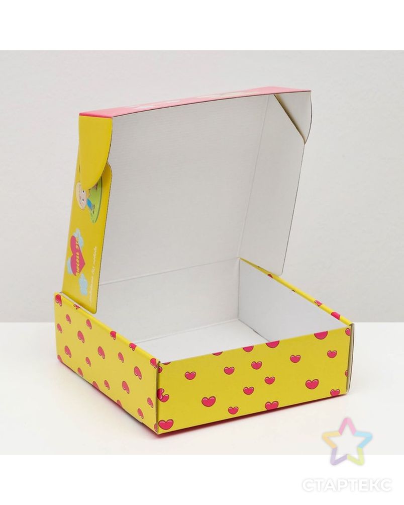 Коробка самосборная "Любовь это...", розовая, 23 х 23 х 8 см арт. СМЛ-189542-1-СМЛ0007166401 3