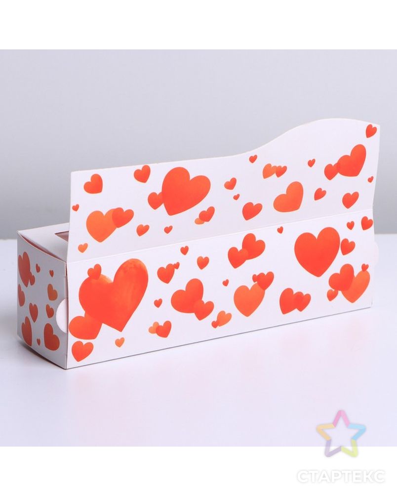 Коробочка для макарун « Love you», 18 х 5,5 х 5,5 см арт. СМЛ-200120-1-СМЛ0007166746 3