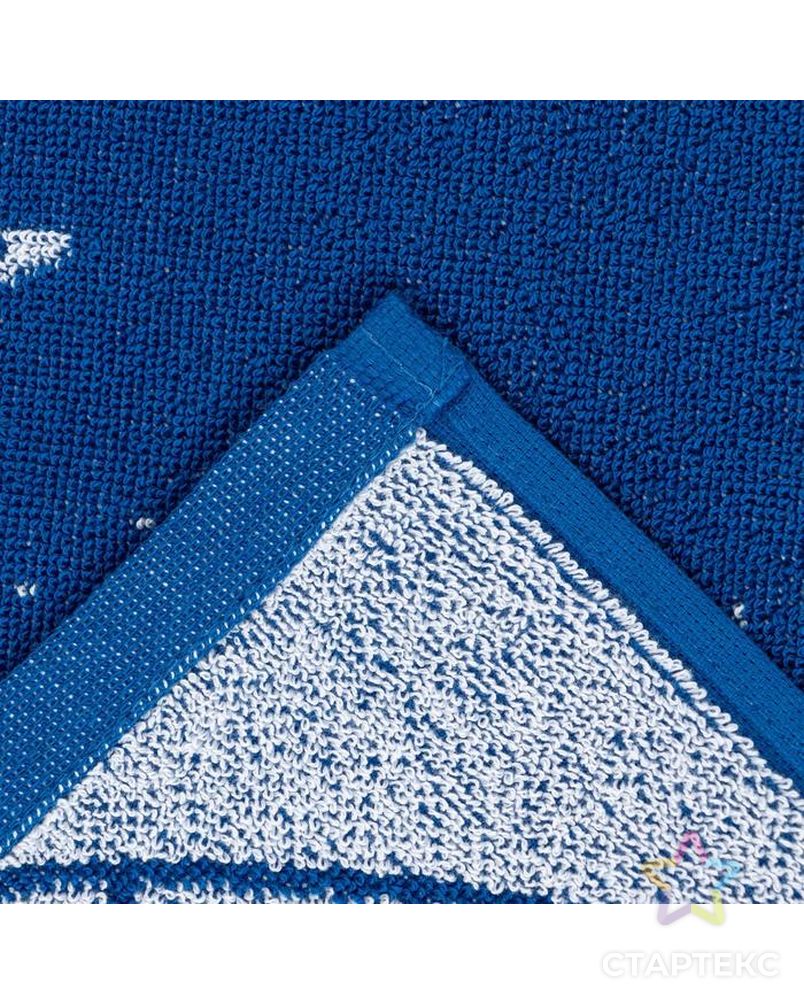 Полотенце махровое Этель "Рак" синий, 67х130 см, 100% хлопок, 420гр/м2 арт. СМЛ-187114-1-СМЛ0007166923