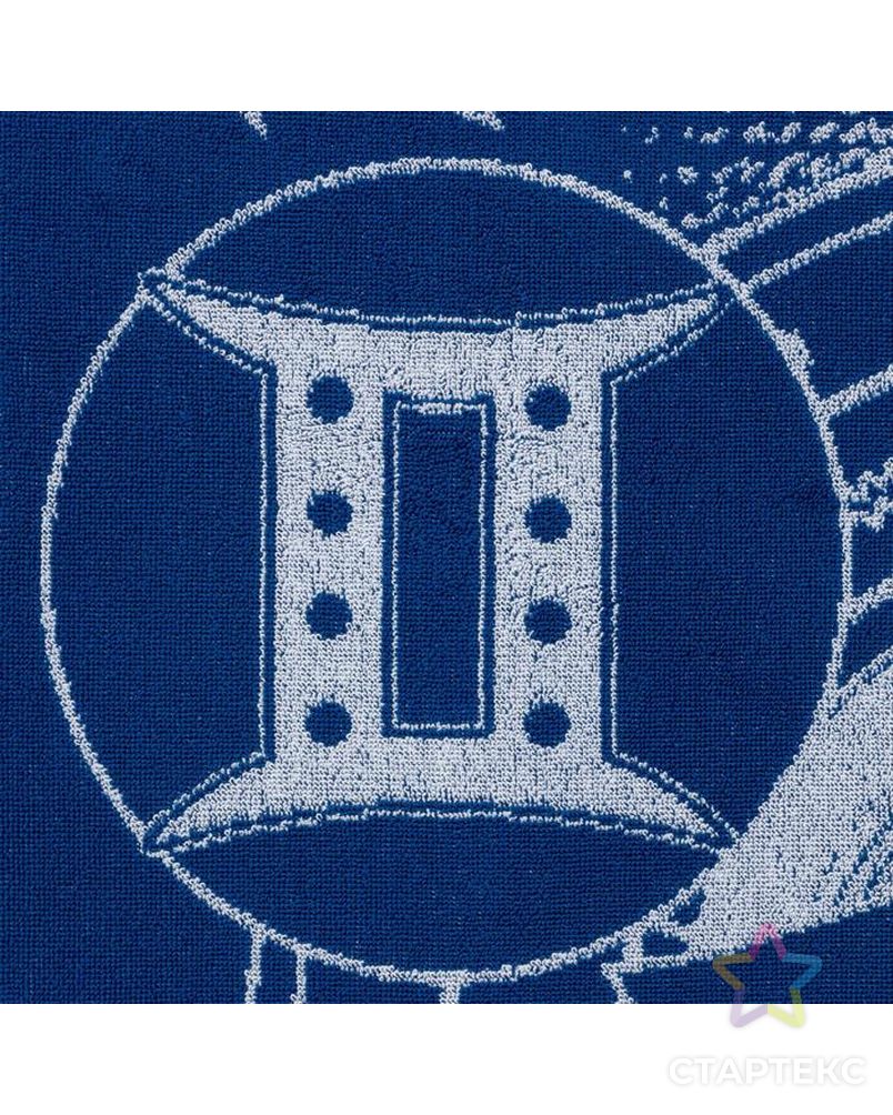 Полотенце махровое Этель "Близнецы" синий, 67х130 см, 100% хлопок, 420гр/м2 арт. СМЛ-187118-1-СМЛ0007166927 3