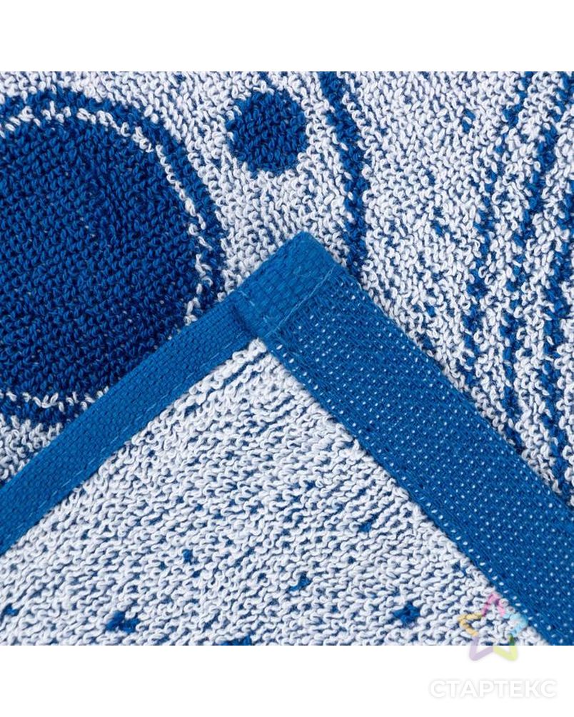 Полотенце махровое Этель "Козерог" синий, 67х130 см, 100% хлопок, 420гр/м2 арт. СМЛ-187120-1-СМЛ0007166929 4