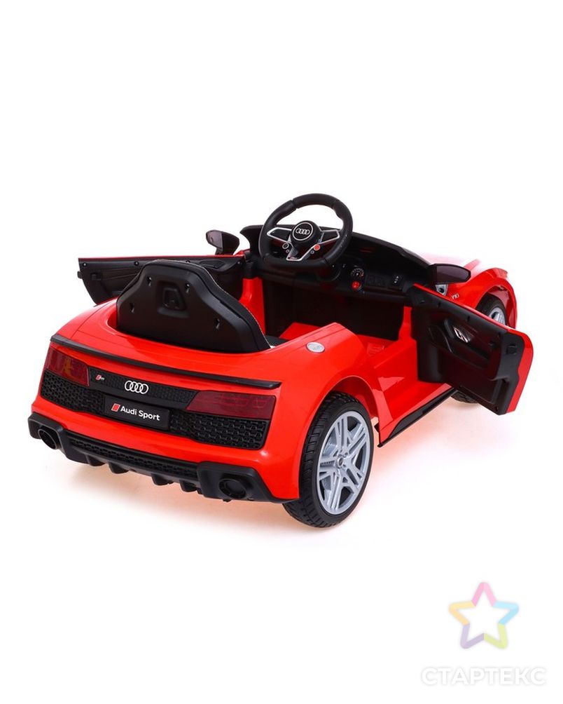 Электромобиль AUDI R8 SPYDER, EVA колеса, кожаное сидение, цвет красный арт. СМЛ-224652-1-СМЛ0007167089 4