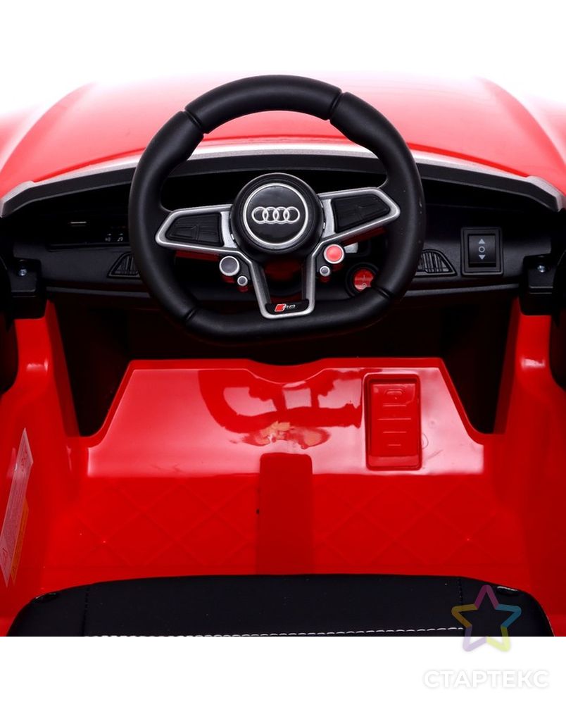Электромобиль AUDI R8 SPYDER, EVA колеса, кожаное сидение, цвет красный арт. СМЛ-224652-1-СМЛ0007167089 7