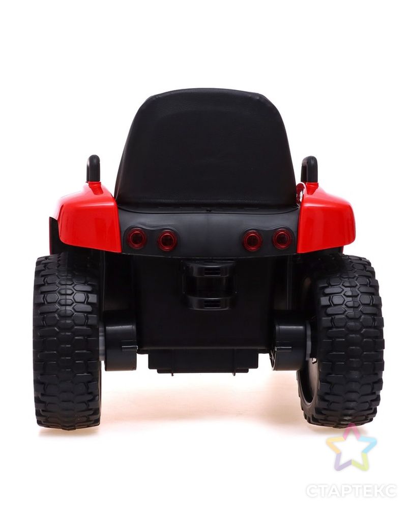 Электромобиль "Трактор", с прицепом, EVA колеса, кожаное сидение, цвет красный арт. СМЛ-225009-1-СМЛ0007167101 4