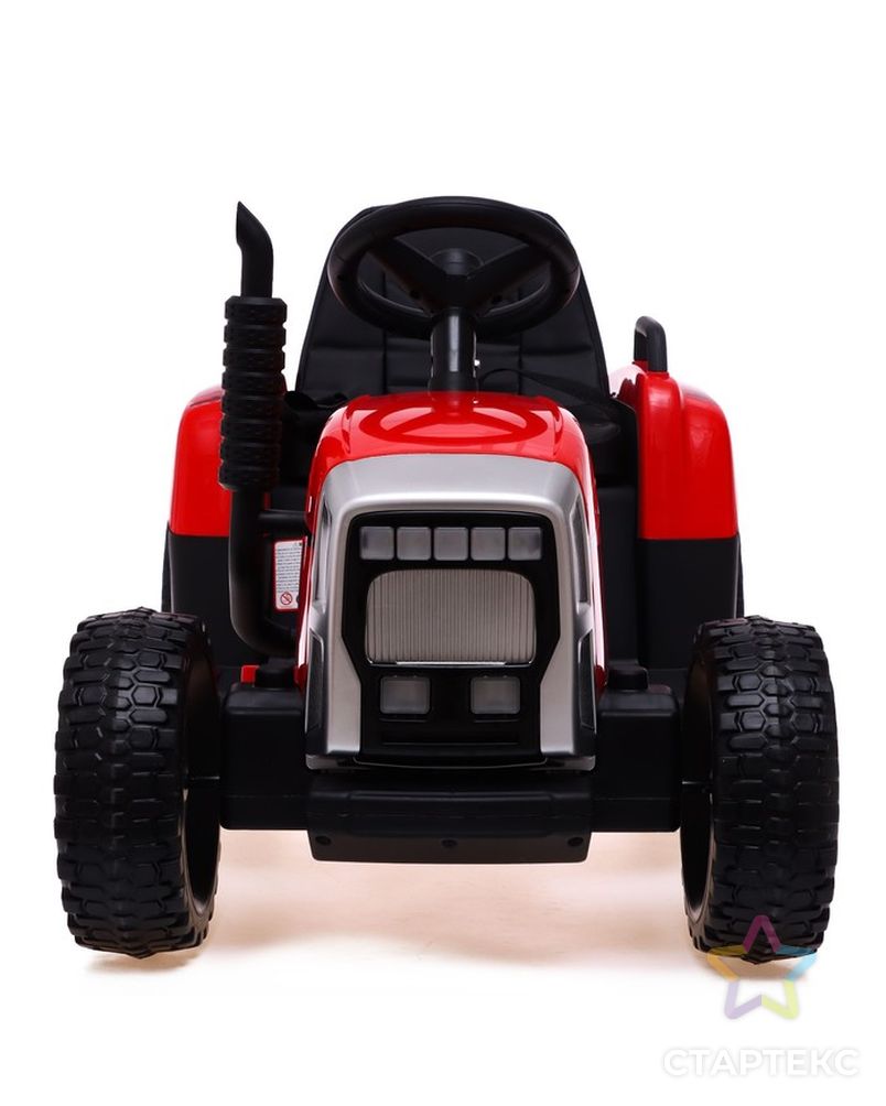 Электромобиль "Трактор", с прицепом, EVA колеса, кожаное сидение, цвет красный арт. СМЛ-225009-1-СМЛ0007167101 6