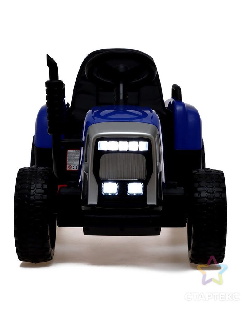 Электромобиль «Трактор», с прицепом, EVA колеса, кожаное сидение, цвет синий арт. СМЛ-225846-1-СМЛ0007167102 7