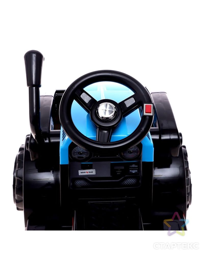 Электромобиль "Трактор", с прицепом, цвет синий арт. СМЛ-225010-1-СМЛ0007167104 6