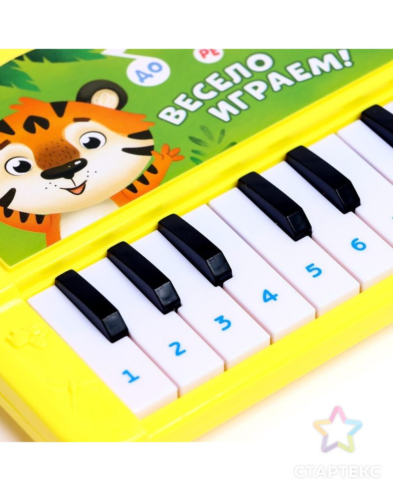 Музыкальное пианино «Любимые зверята», звук, цвет жёлтый арт. СМЛ-216677-1-СМЛ0007167238 3
