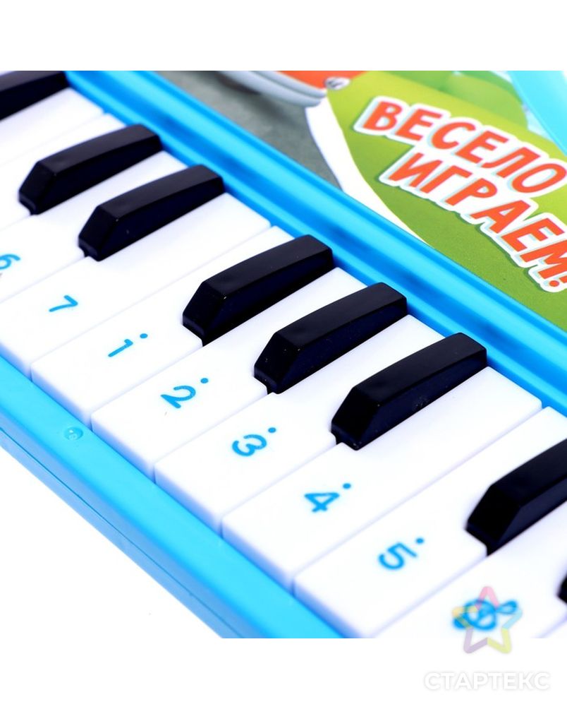 Музыкальное пианино «Весёлые машинки», звук, цвет синий арт. СМЛ-220819-1-СМЛ0007167239 3