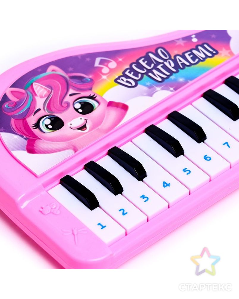 Музыкальное пианино «Чудесные пони», звук, цвет розовый арт. СМЛ-216678-1-СМЛ0007167240 3