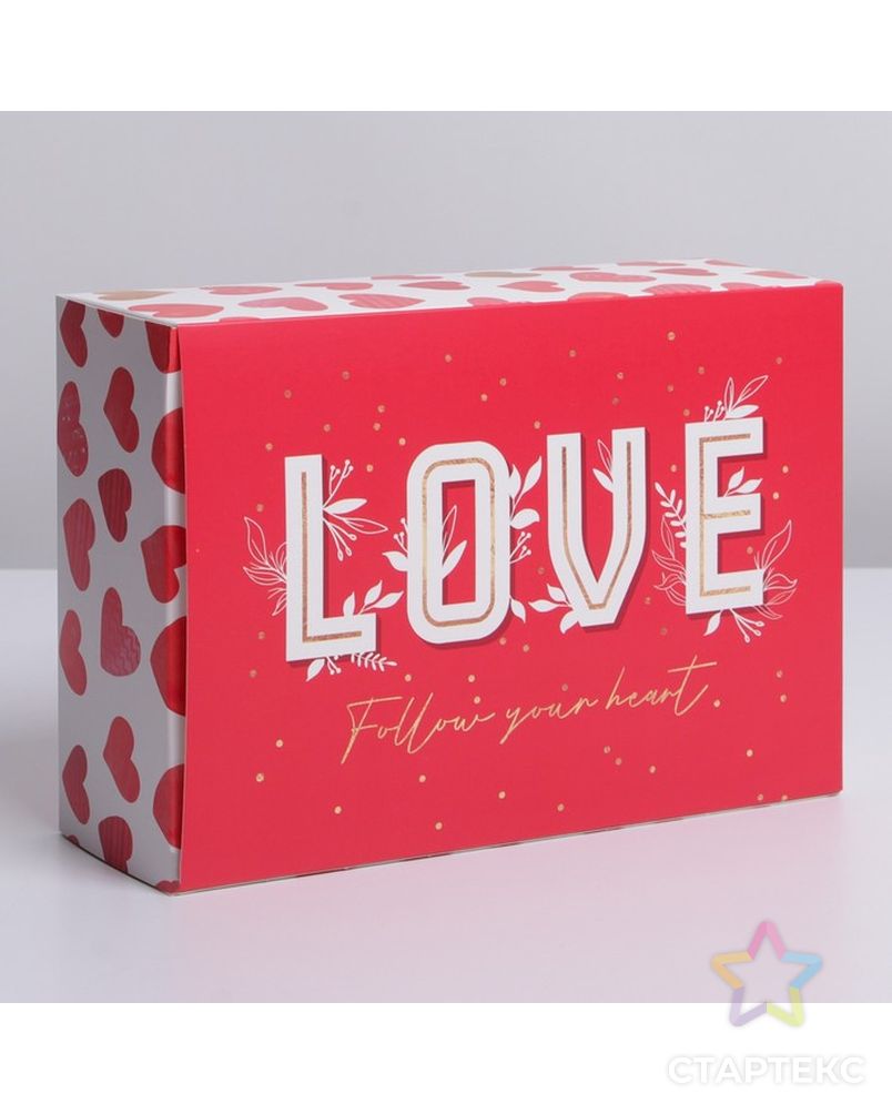 Коробка складная «Любовь», 16 × 23 × 7.5 см арт. СМЛ-200042-1-СМЛ0007182225 1