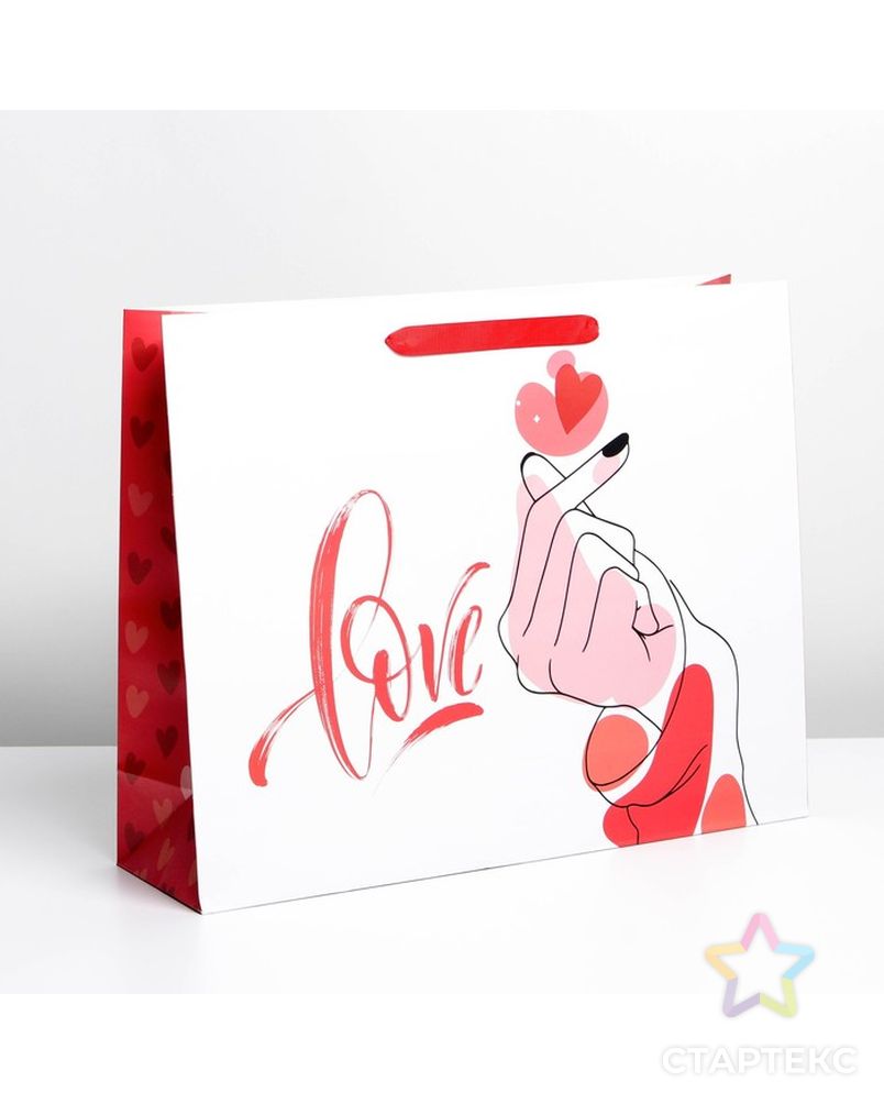 Пакет ламинированный «Для тебя с любовью», L 40 × 31 × 11,5 см арт. СМЛ-200691-1-СМЛ0007183905 1