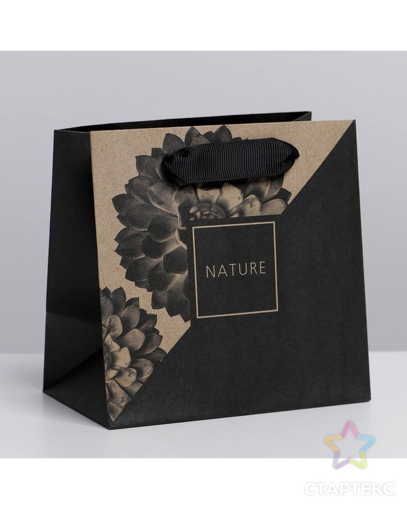 Пакет крафтовый квадратный Nature, 14 × 14 × 9 см арт. СМЛ-220845-1-СМЛ0007183907 1