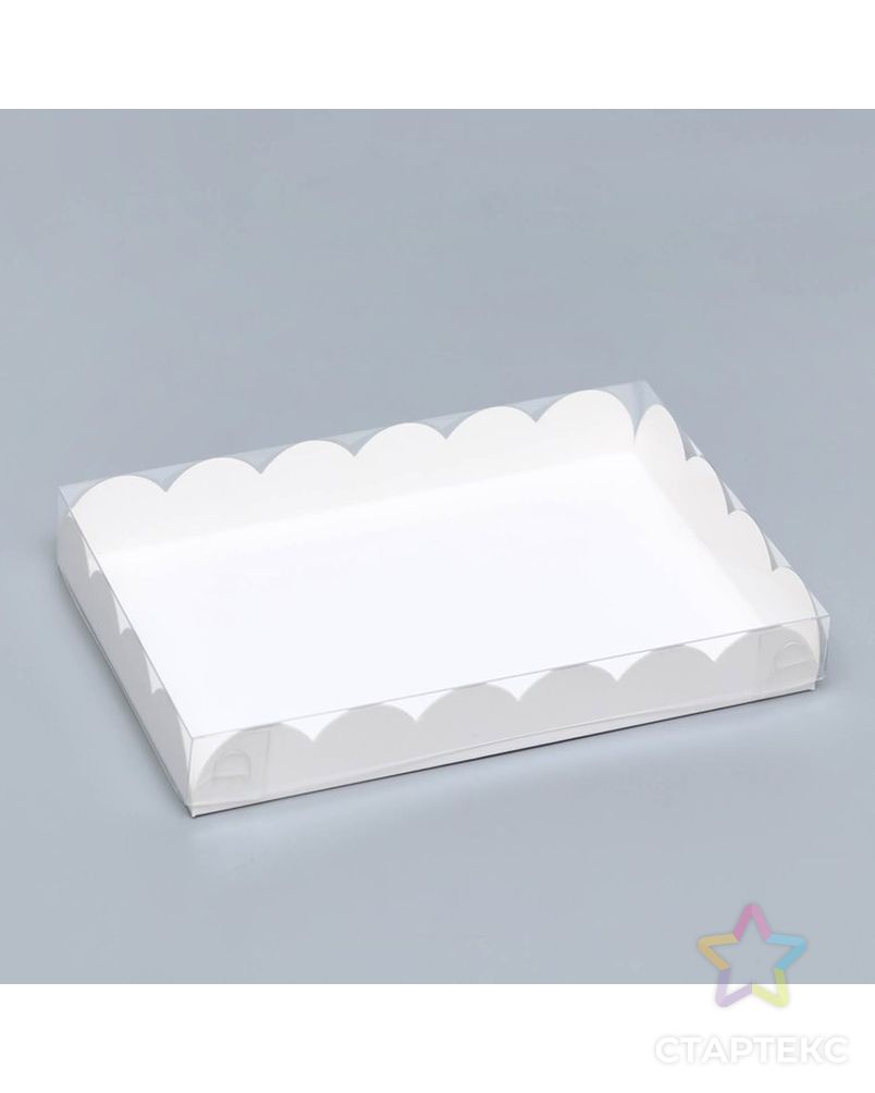 Коробочка для печенья, белая, 22 х 15 х 3 см арт. СМЛ-200792-1-СМЛ0007184424 1