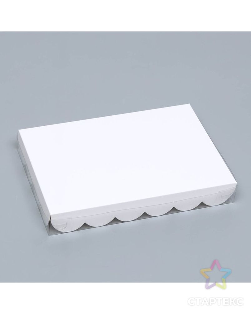 Коробочка для печенья, белая, 22 х 15 х 3 см арт. СМЛ-200792-1-СМЛ0007184424 3