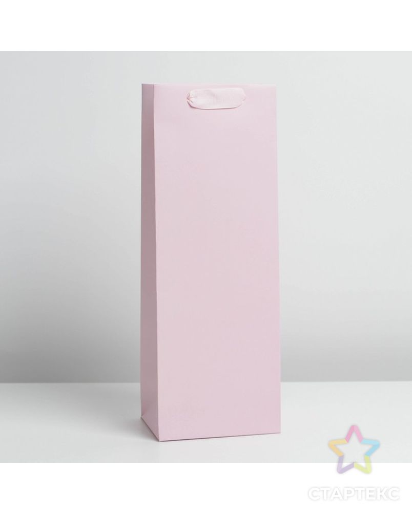 Пакет под бутылку «Розовый», 13 x 36 x 10 см арт. СМЛ-222319-1-СМЛ0007184508 1