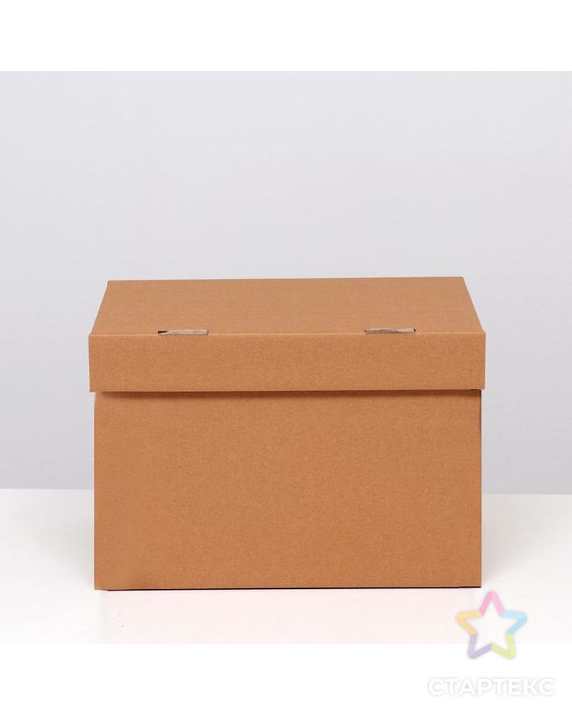 Коробка(ящик) для хранения "А4", бурая, 32,5 x 23,5 x 23,5 арт. СМЛ-172575-1-СМЛ0007261904 2