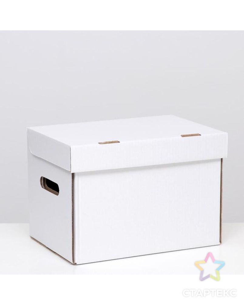 Коробка(ящик) для хранения "А4", белая, 32,5 x 23,5 x 23,5 арт. СМЛ-172576-1-СМЛ0007261905 1